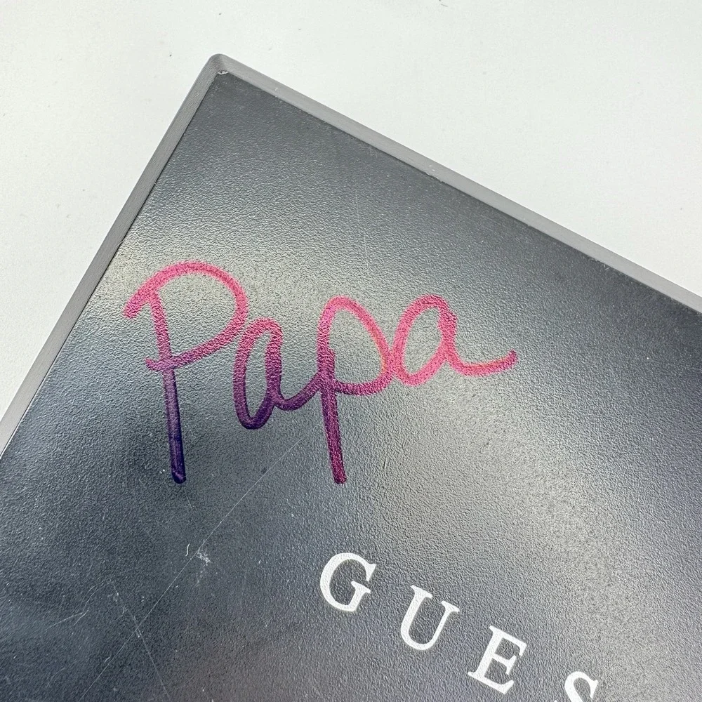 Guess RFID Blocking Wallet Black Leather Bifold Card ID Valet New In Box Flaw